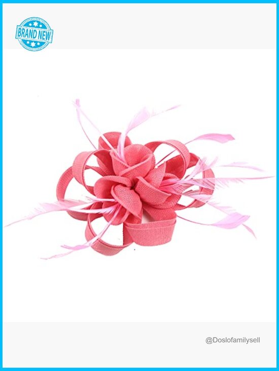 Fascinator Tea Party Hat Derby Headband Feather Hair Clip Adjustable main image 4